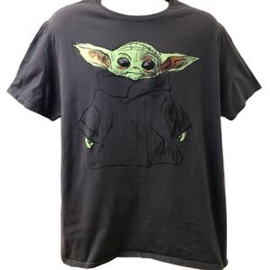 Star Wars Yoda Men's Unisex Gray Graphic T-Shirt Tee MAD Engine Size XL